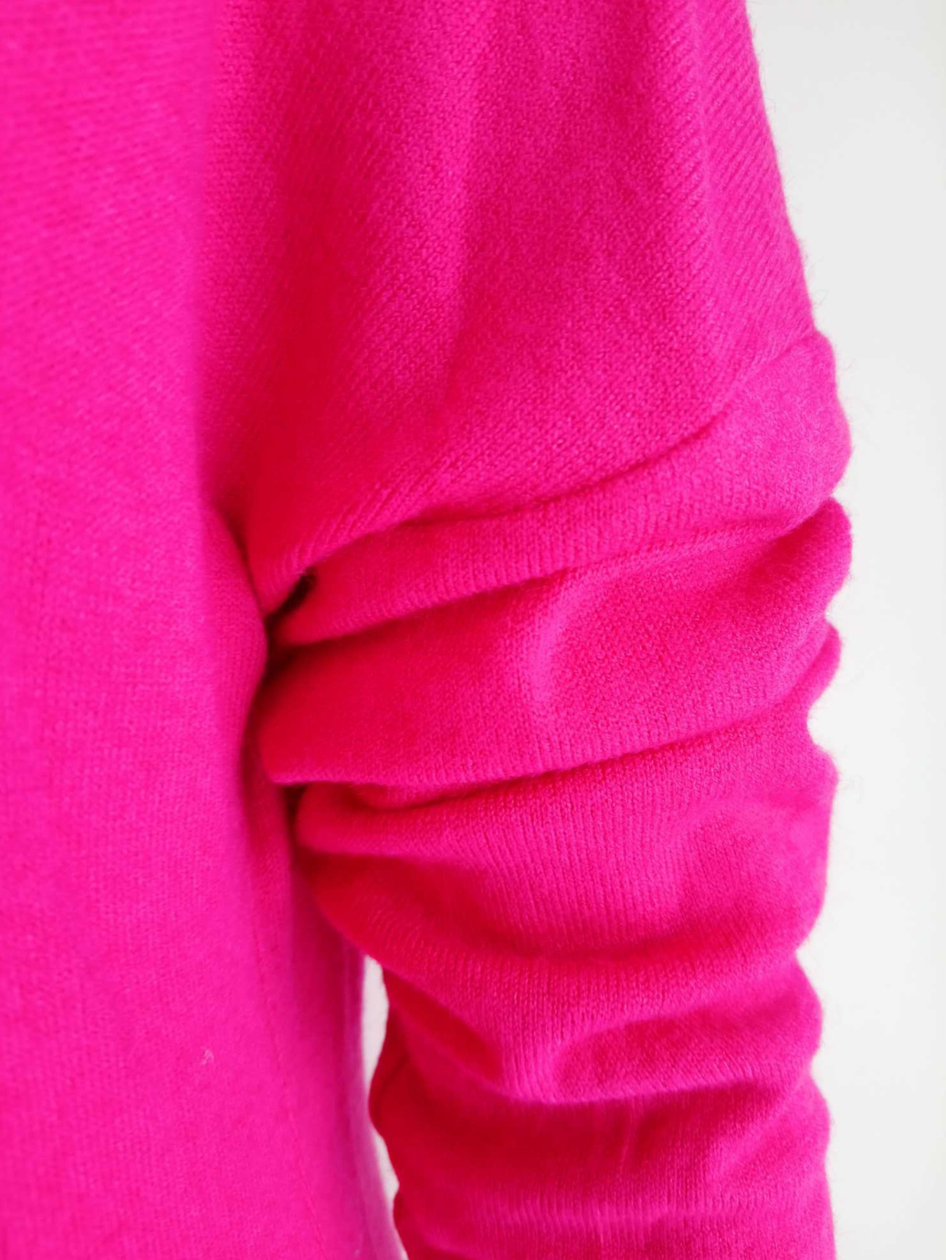 Robe-pull ROSE FUCHSIA évasée à col roulé