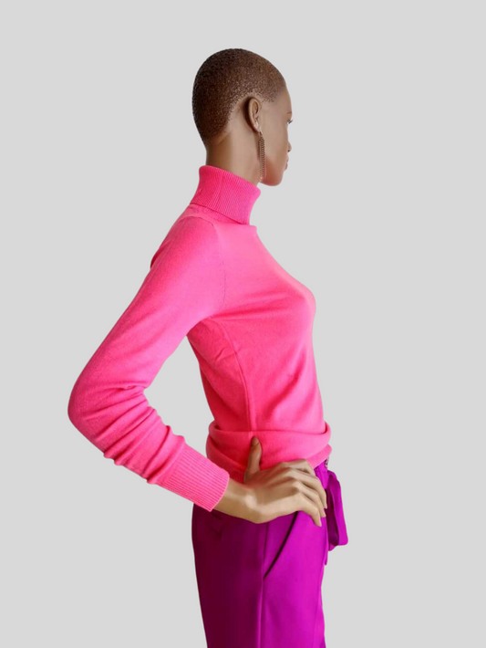 Pull ROSE à col roulé