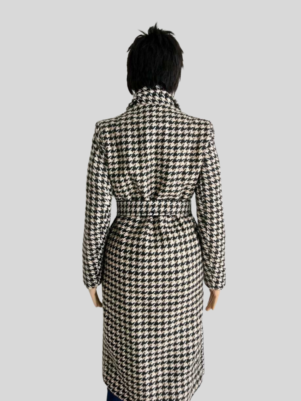 Manteau CAMEL imprimé pied de poule