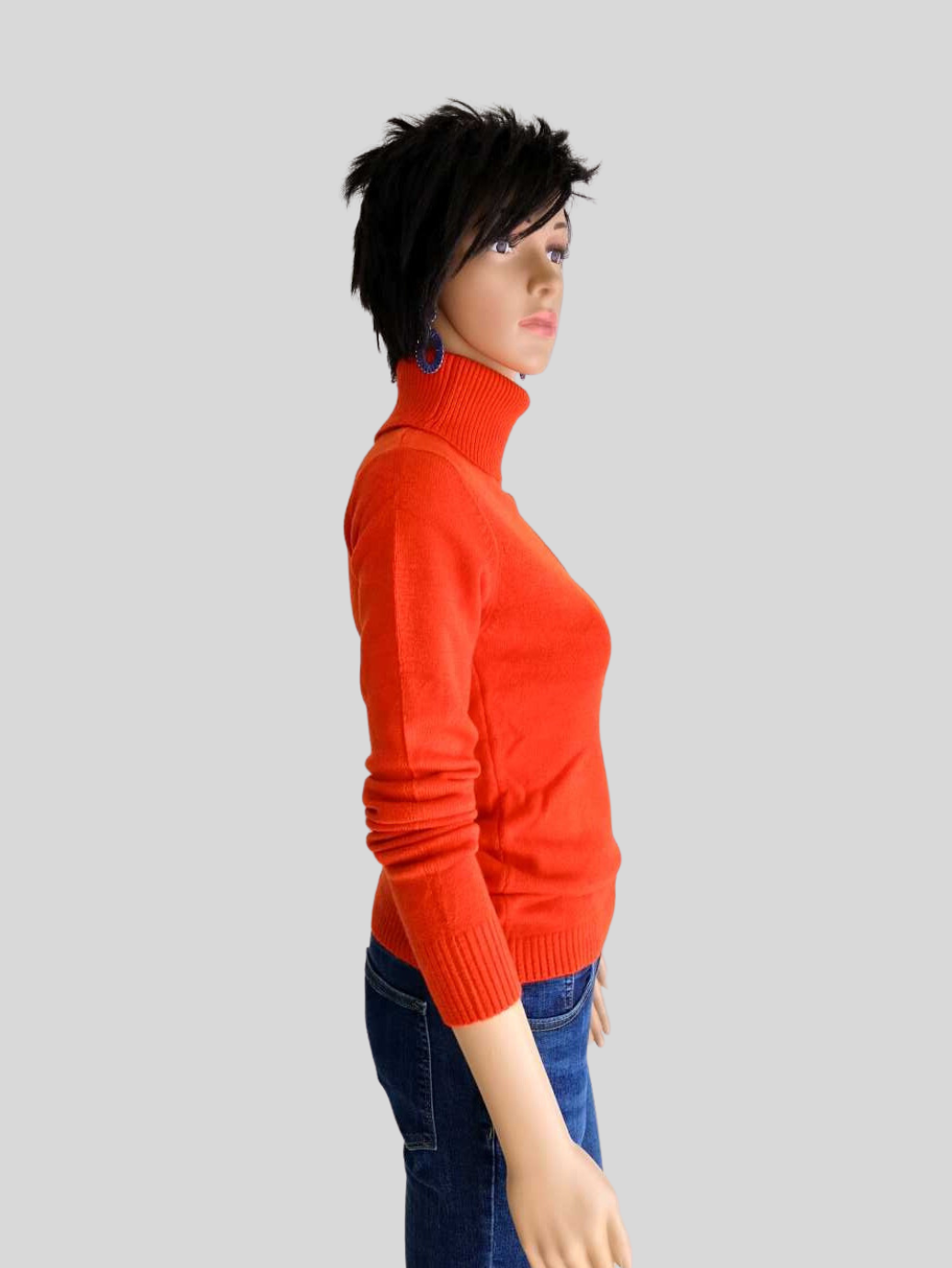 Pull col roulé ORANGE