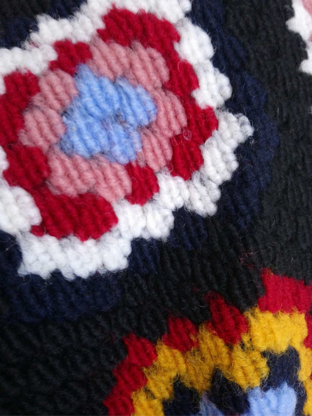 Poncho en laine MULTICOLORE