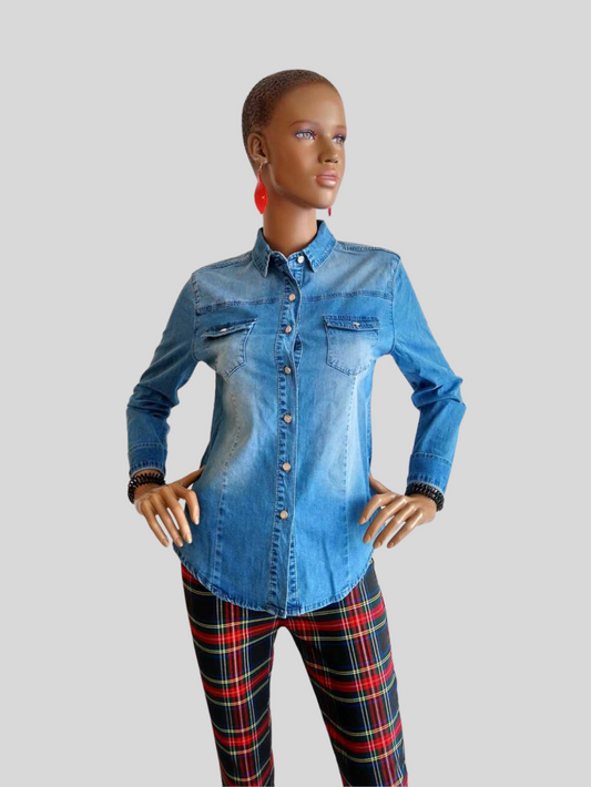 Chemise jean BLEU CLAIR