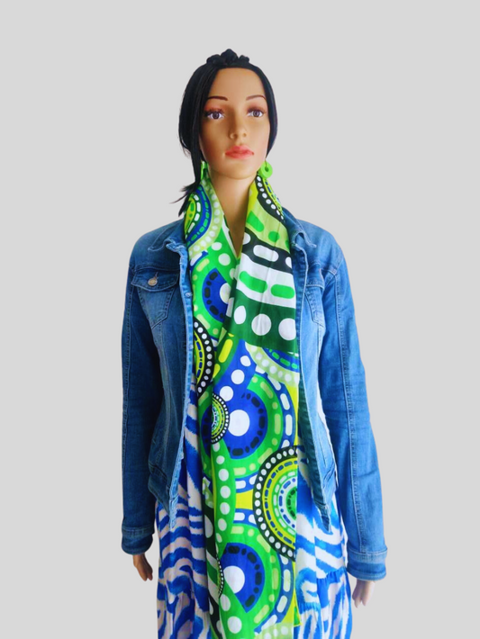 Foulard VERT imprimé