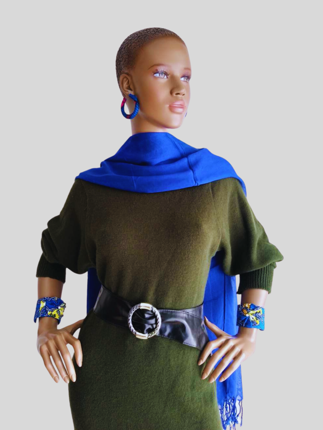Foulard BLEU ÉLECTRIQUE en coton