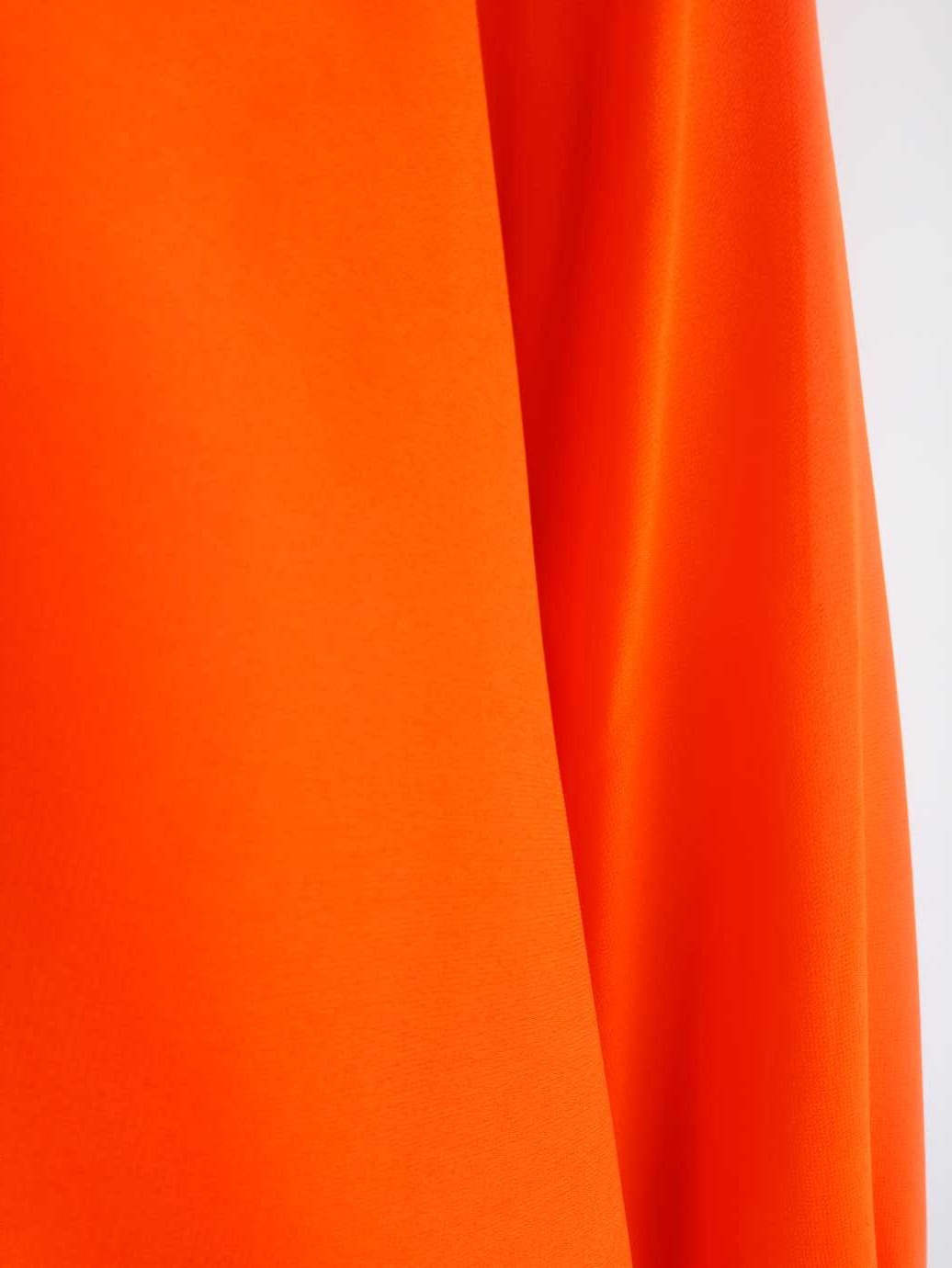 Robe ORANGE à volants avec col lavallière