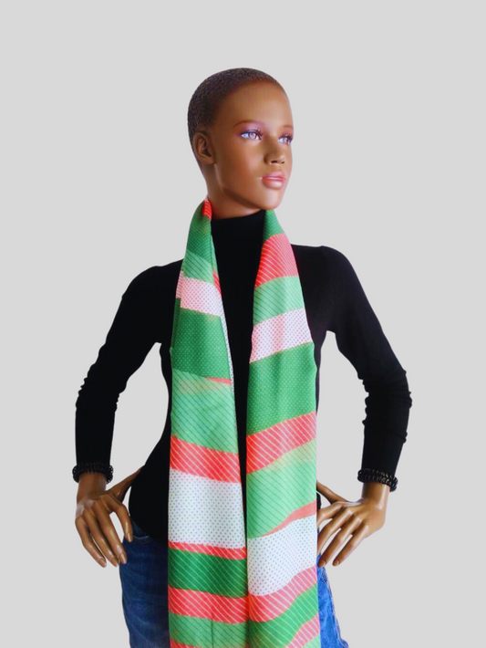 Foulard VERT imprimé