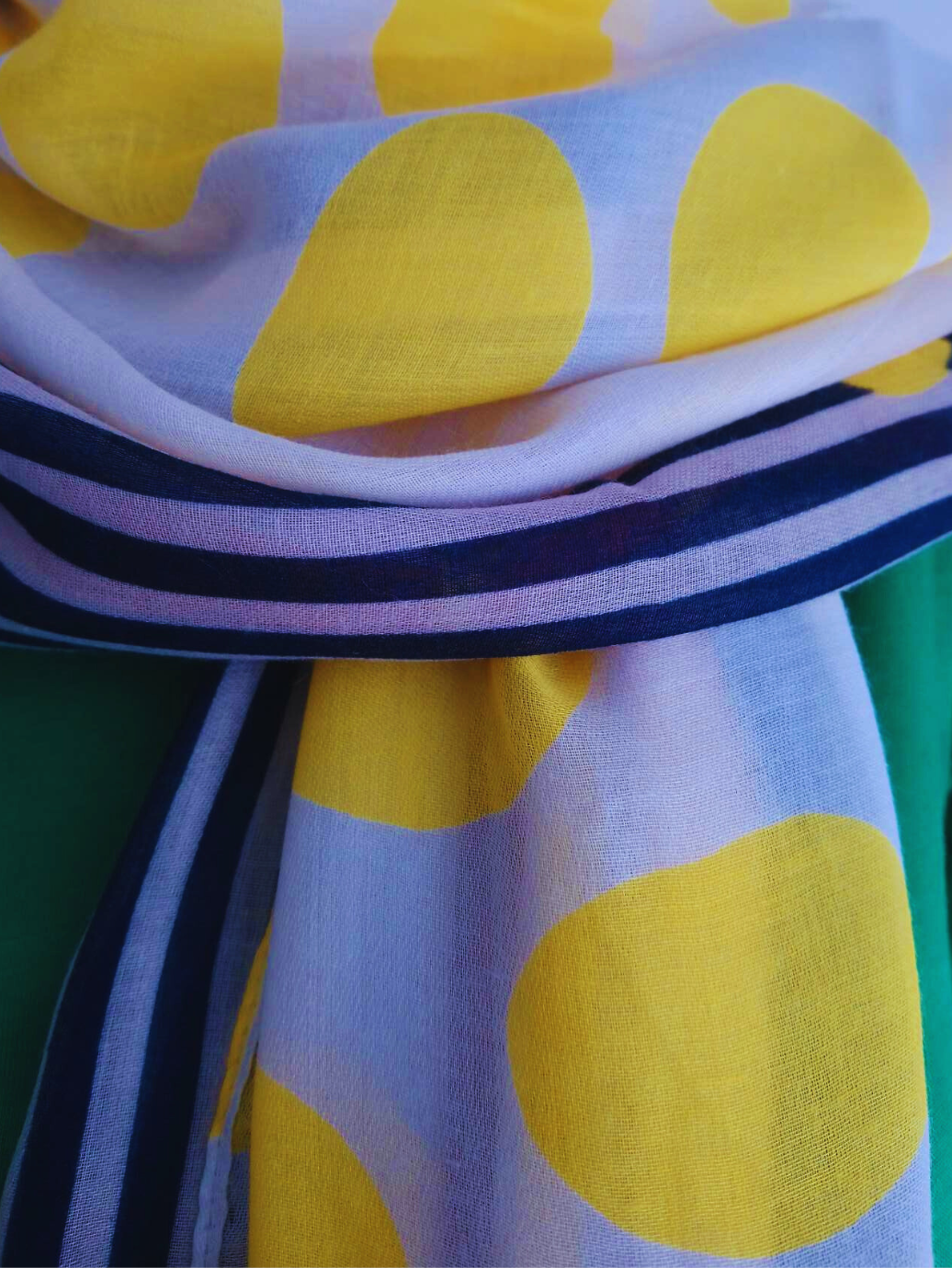 Foulard à pois JAUNE