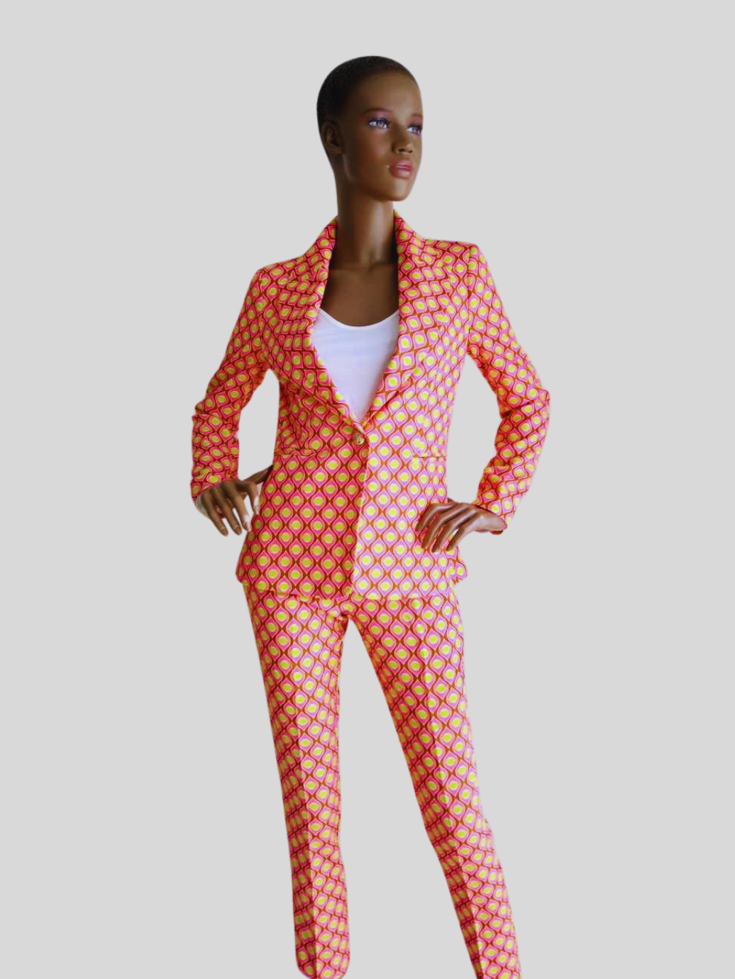 Blazer ROSE ORANGÉ imprimé