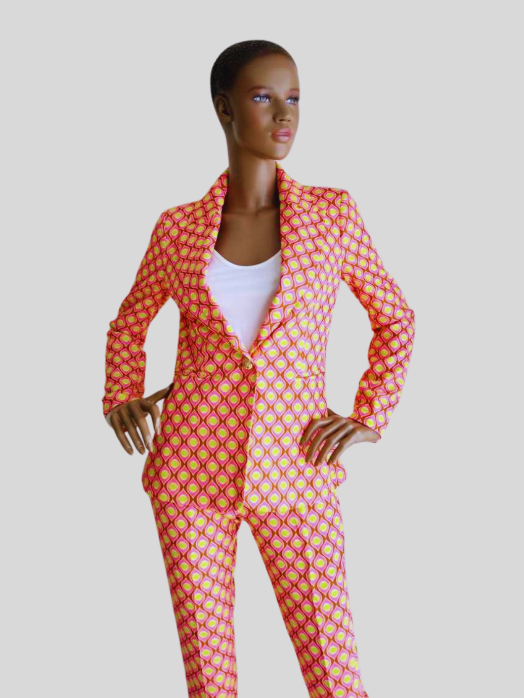 Blazer ROSE ORANGÉ imprimé