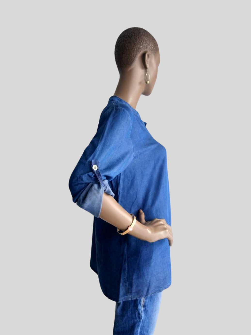 Chemisier BLEU 100% Tencel