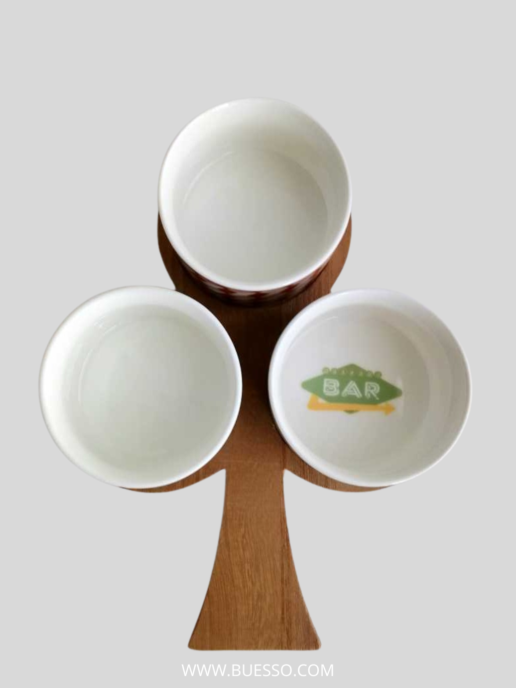 Service apéritif, dessert sucré, salé avec plateau en forme de trèfle