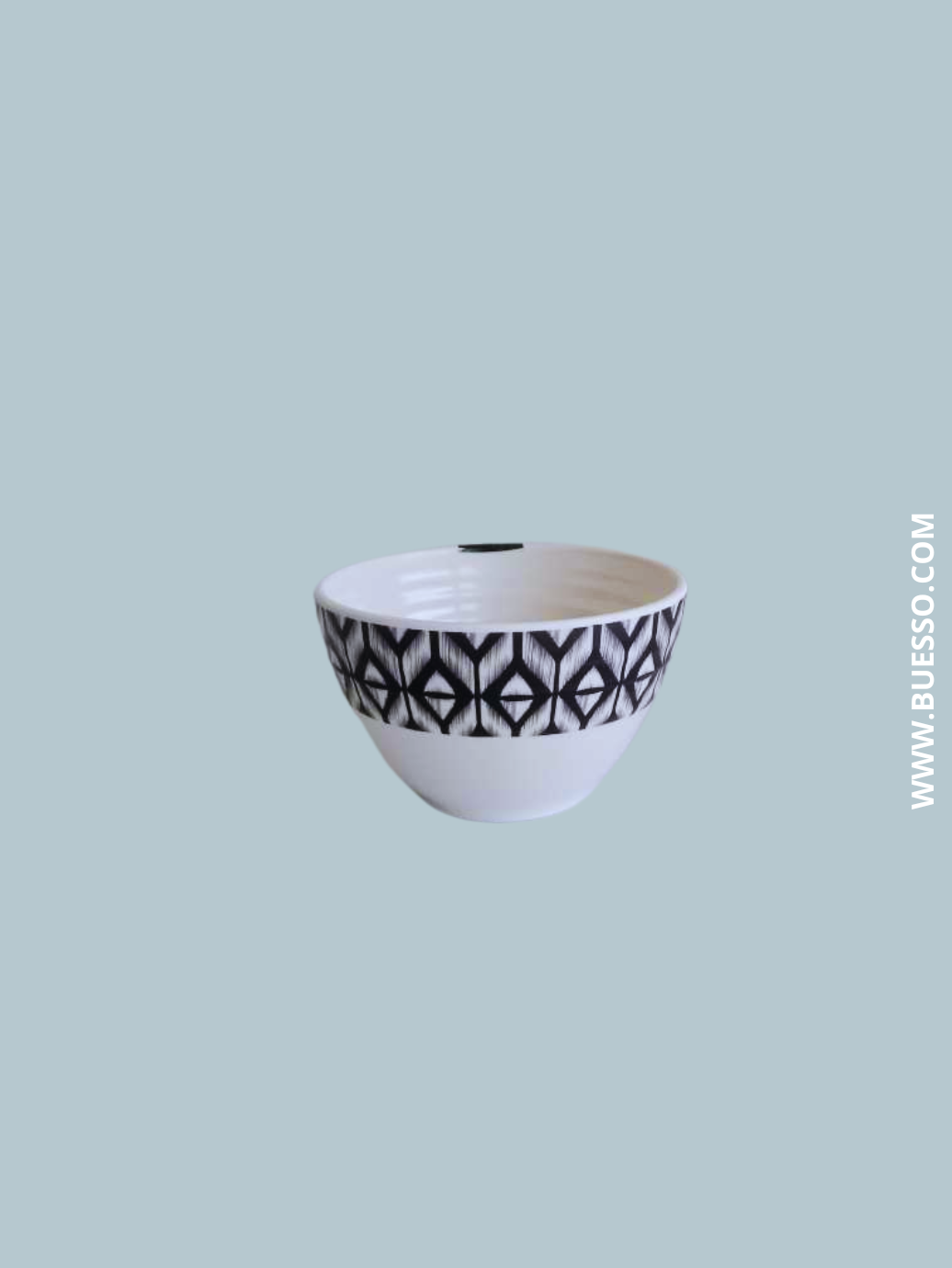 Assortiment de 5 bols noirs & blancs, design graphique pour dessert, soupe, riz, glace