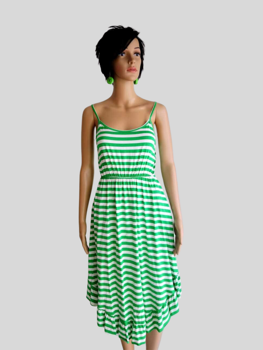 Robe à rayures VERTE