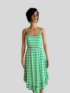 Robe à rayures VERTE