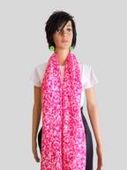 Foulard ROSE FUCHSIA imprimé à pois 
