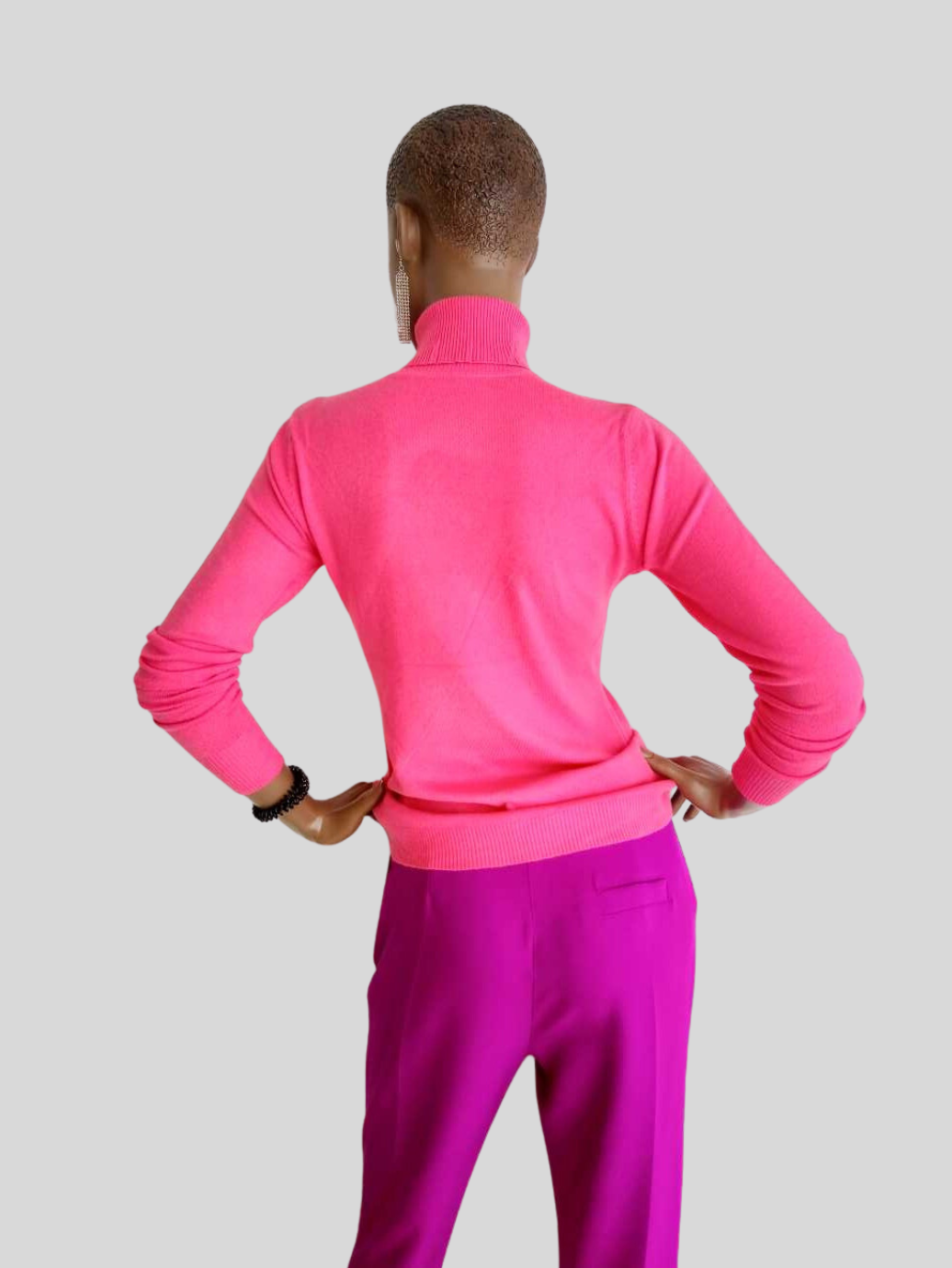 Pull ROSE à col roulé