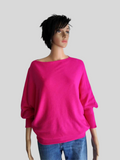 Pull ROSE FUCHSIA à col bateau