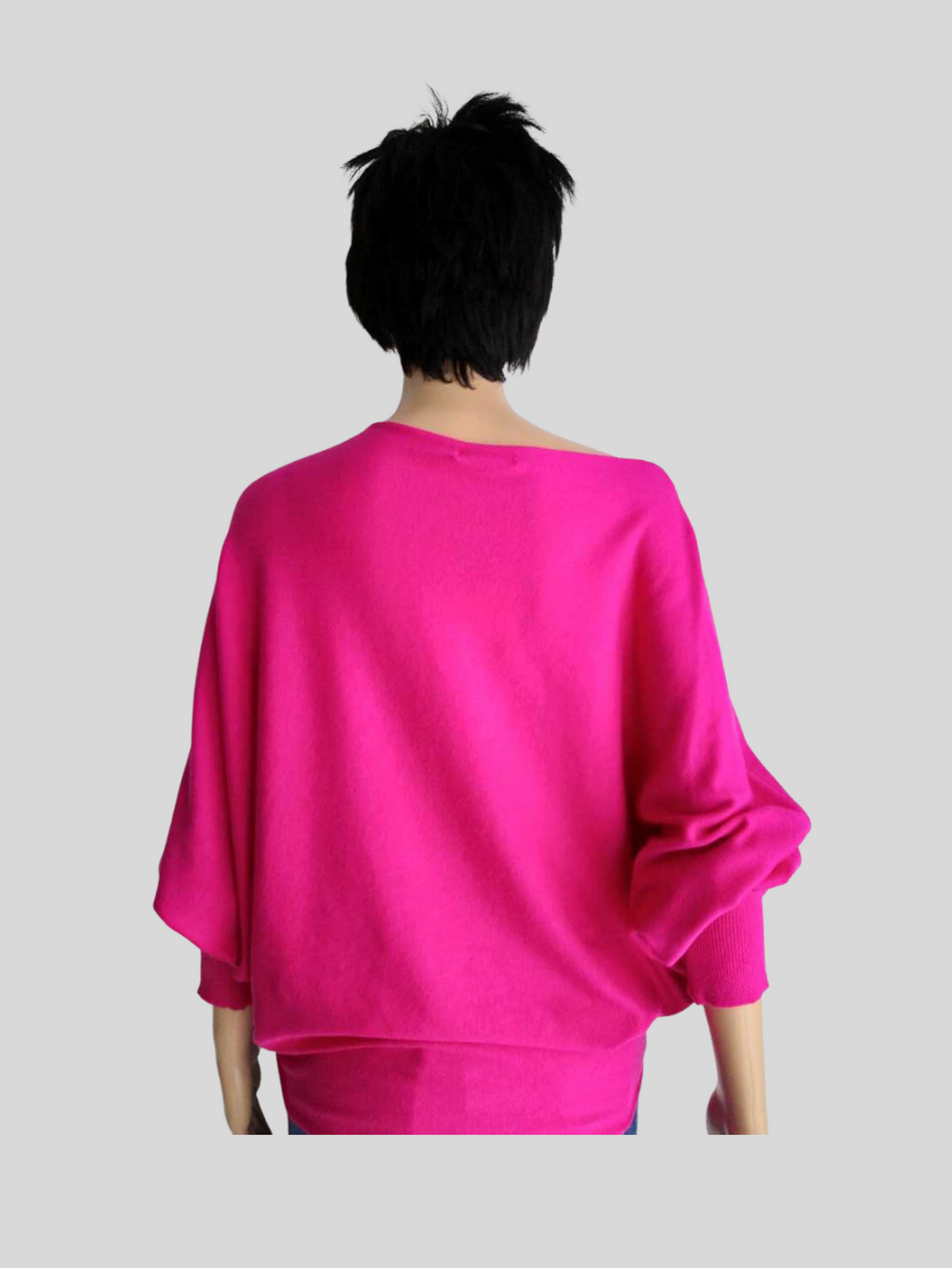 Pull ROSE FUCHSIA à col bateau