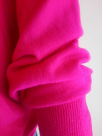 Pull ROSE FUCHSIA à col bateau