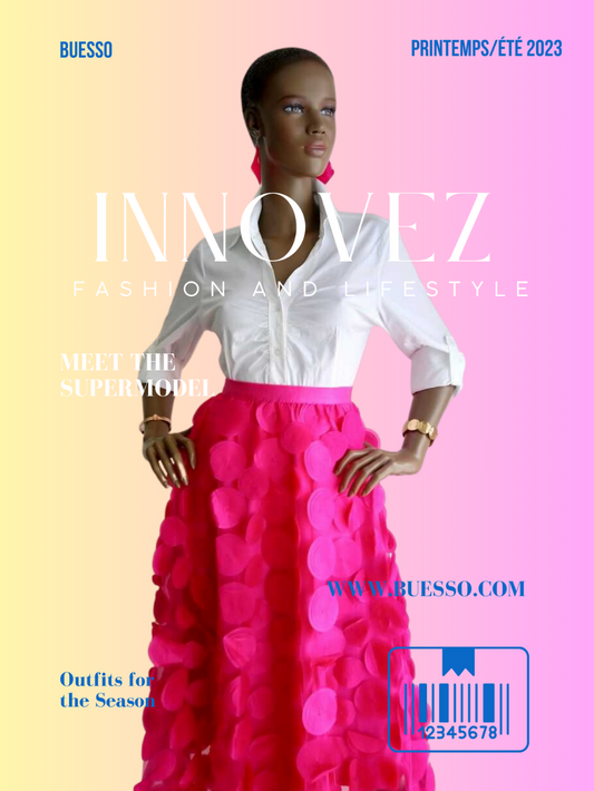Jupe longue en tulle à pois - Rose fuchsia, élégance et féminité assurée