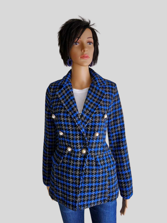 Blazer BLEU en Tweed