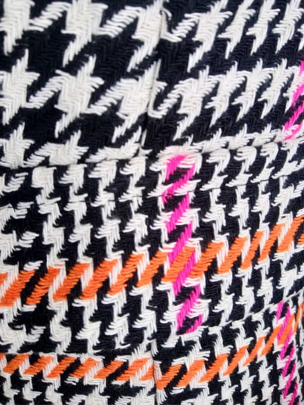 Veste pied de poule aux reflets ORANGE/ROSE