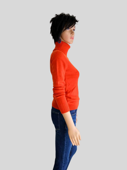 Pull col roulé ORANGE