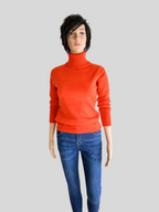 Pull col roulé ORANGE