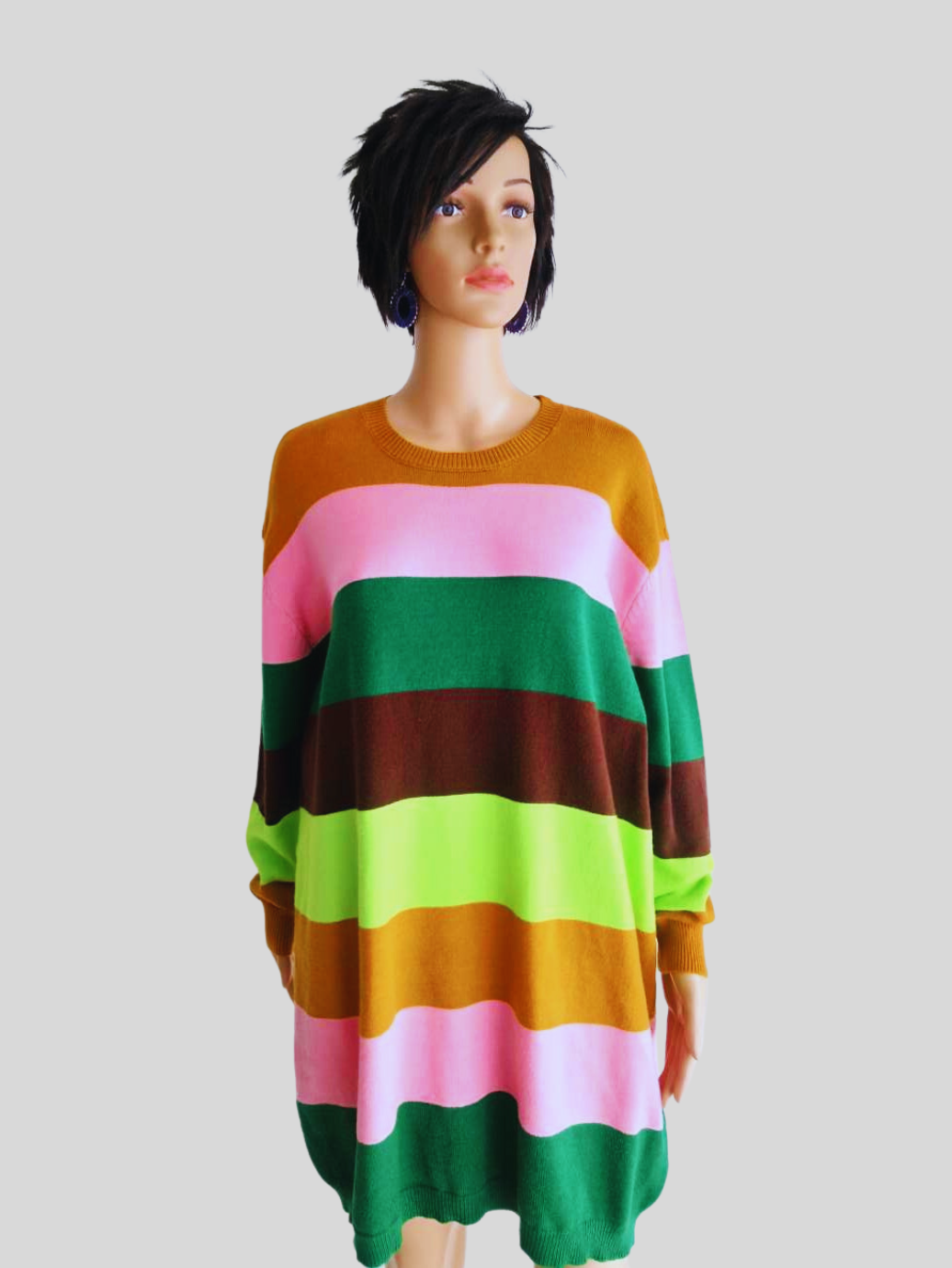 Robe-pull MULTICOLORE à rayures