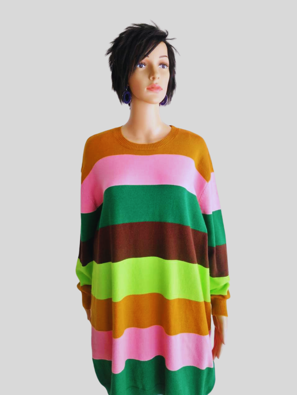 Robe-pull MULTICOLORE à rayures