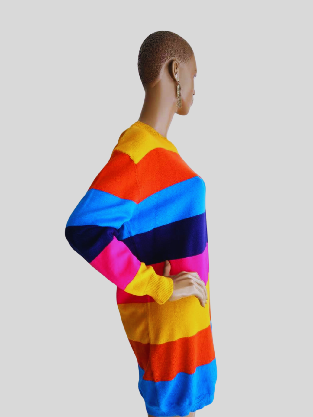 Robe-pull MULTICOLORE à rayures