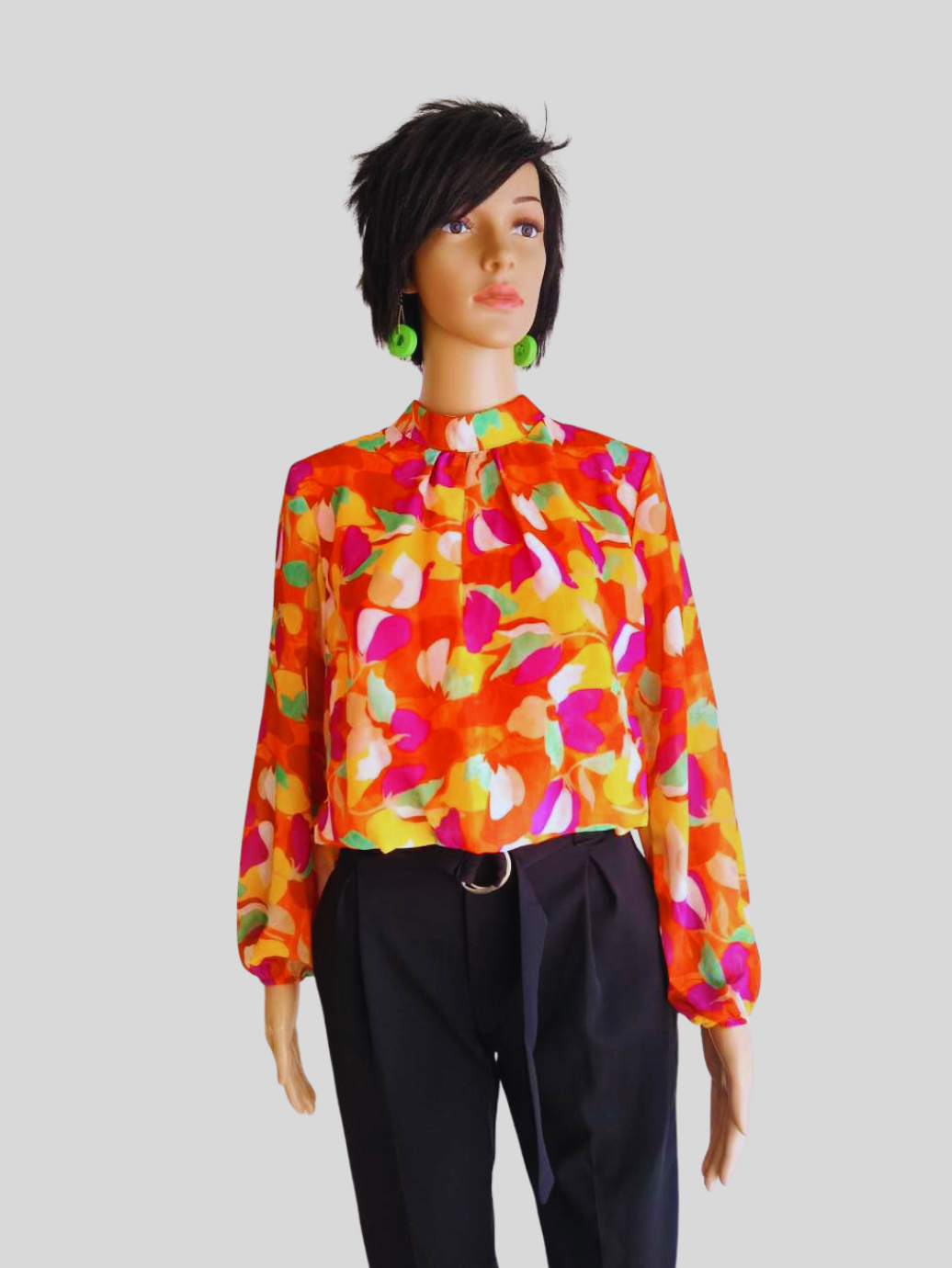 Blouse ORANGE imprimée à fleurs