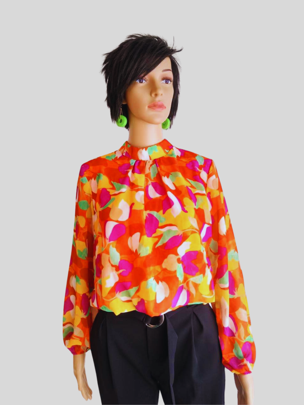 Blouse ORANGE imprimée à fleurs