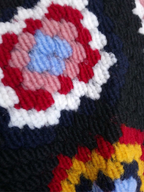 Poncho en laine MULTICOLORE