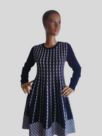 Robe-pull BLEU FONCÉ à rayures