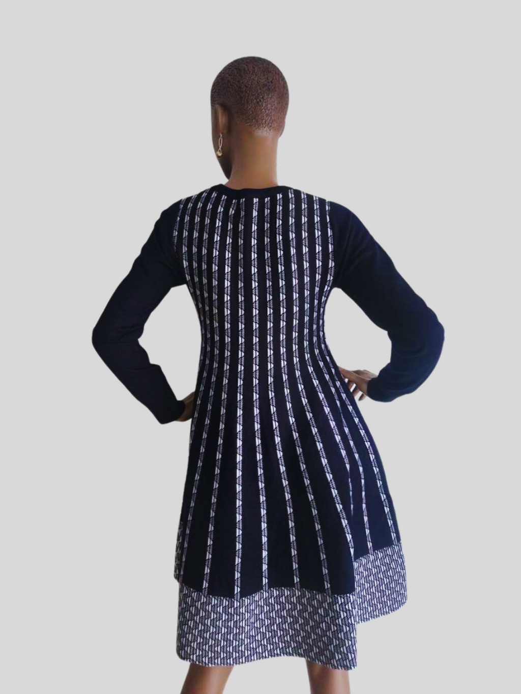 Robe-pull BLEU FONCÉ à rayures