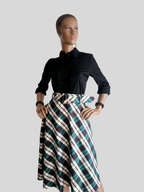 Jupe à carreaux VERT BOUTEILLE