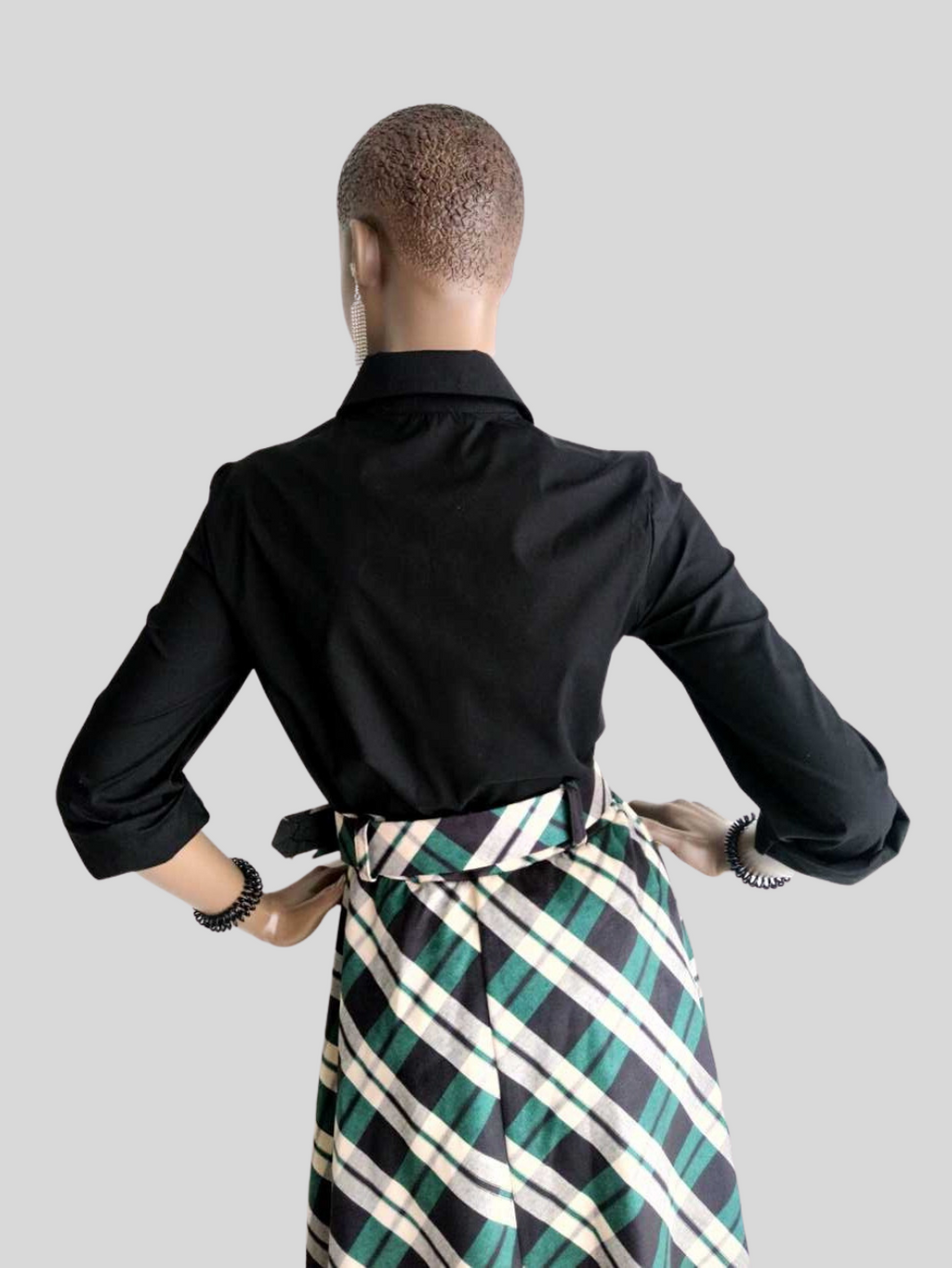 Jupe à carreaux VERT BOUTEILLE