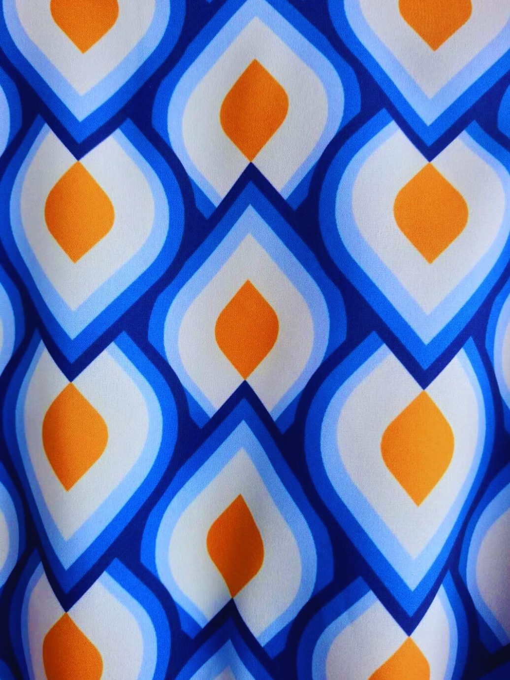 Robe BLEUE ÉLECTRIQUE imprimée avec ceinture