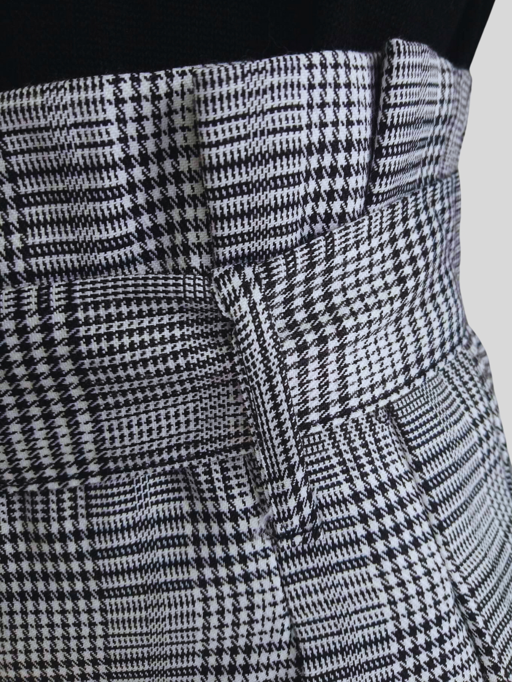 Pantalon GRIS à pinces taille haute