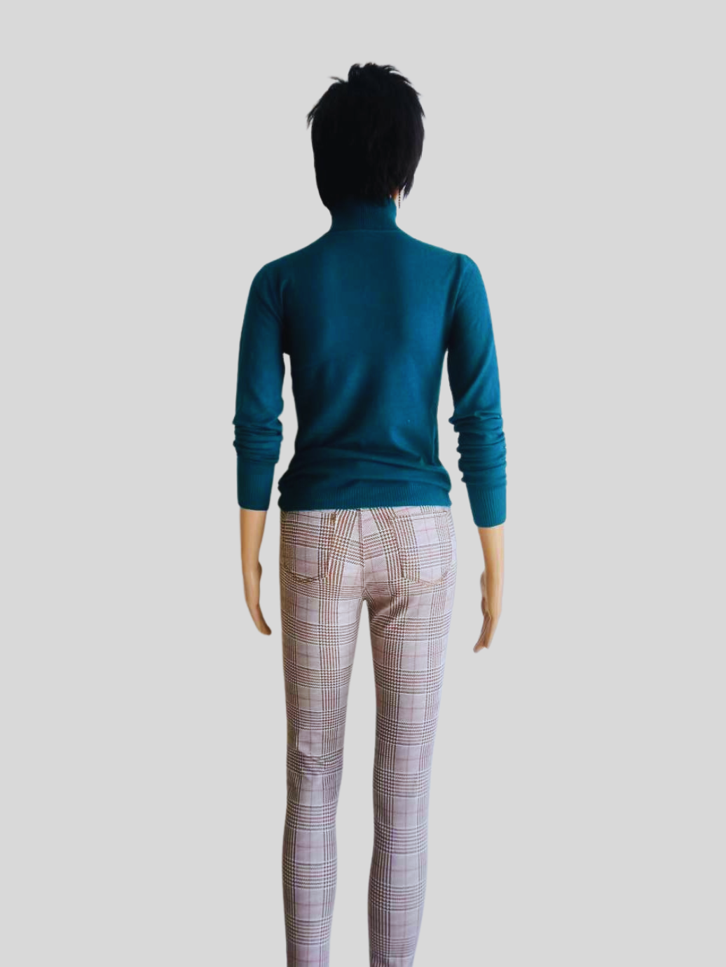 Pull col roulé BLEU SARCELLE