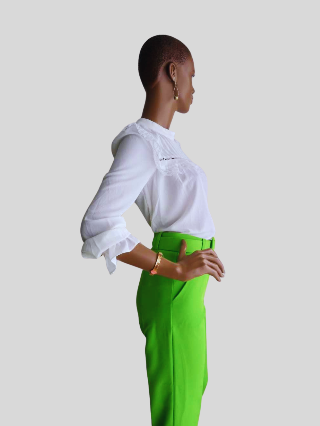 Pantalon VERT POMME élégant