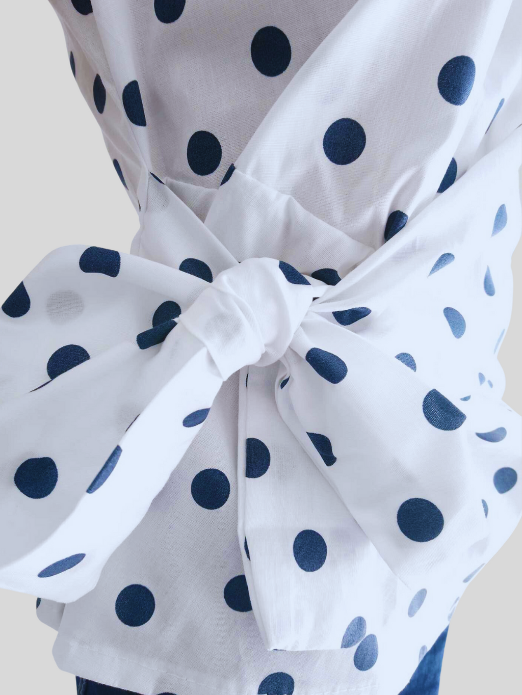 Top BLANC imprimé à pois