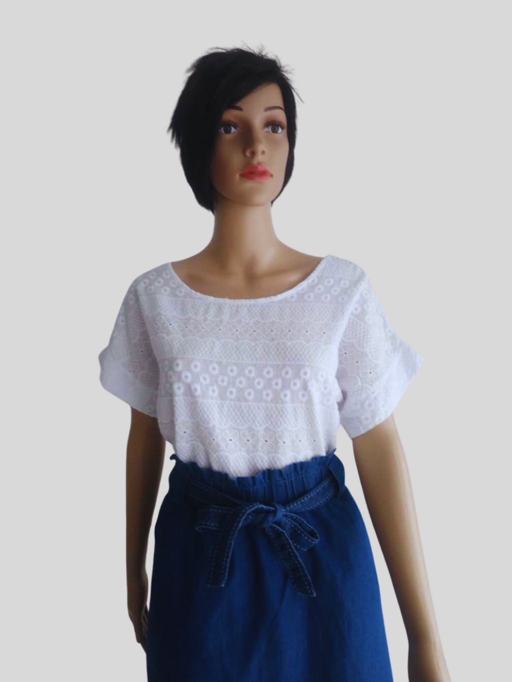 Blouse BLANCHE brodée en coton