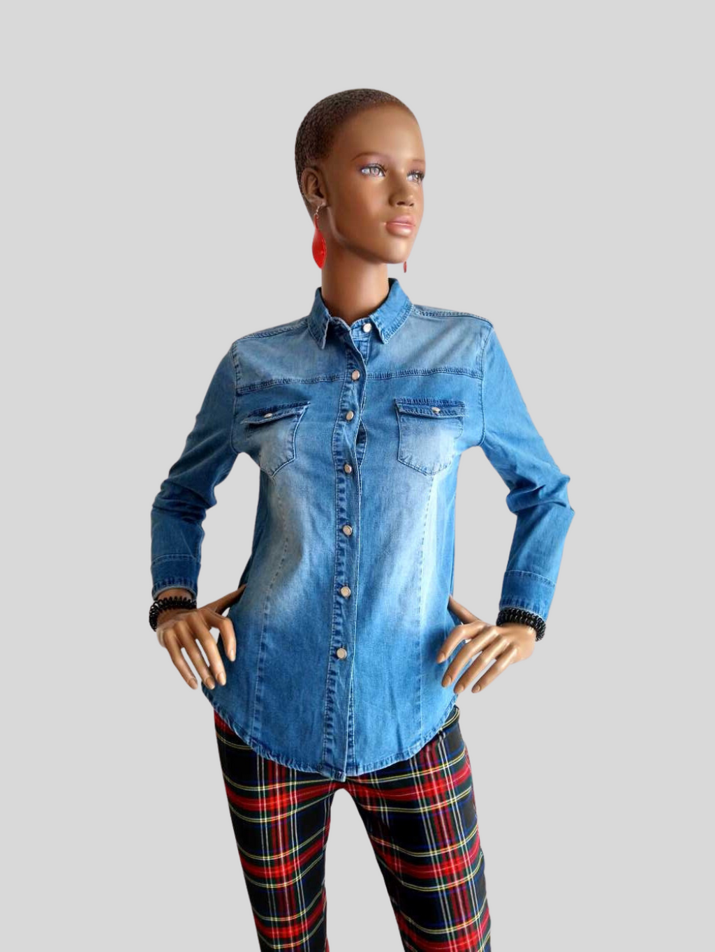 Chemise jean BLEU CLAIR