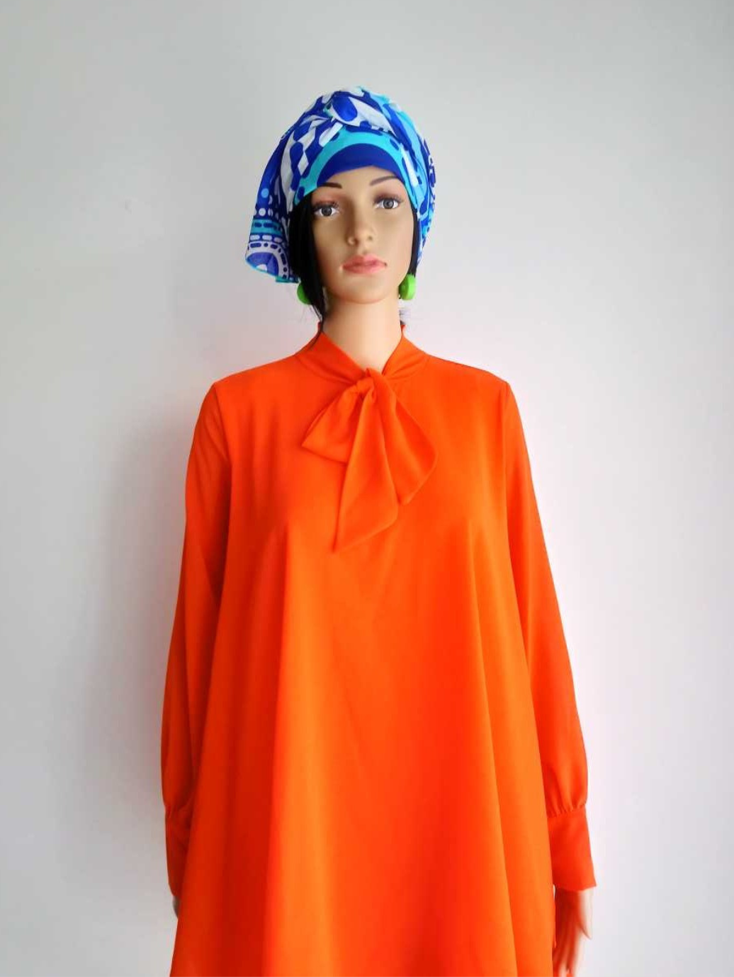 Foulard BLEU ÉLECTRIQUE imprimé