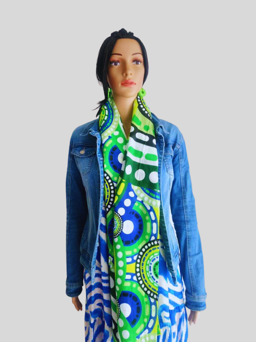 Foulard VERT imprimé