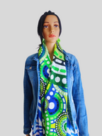 Foulard VERT imprimé