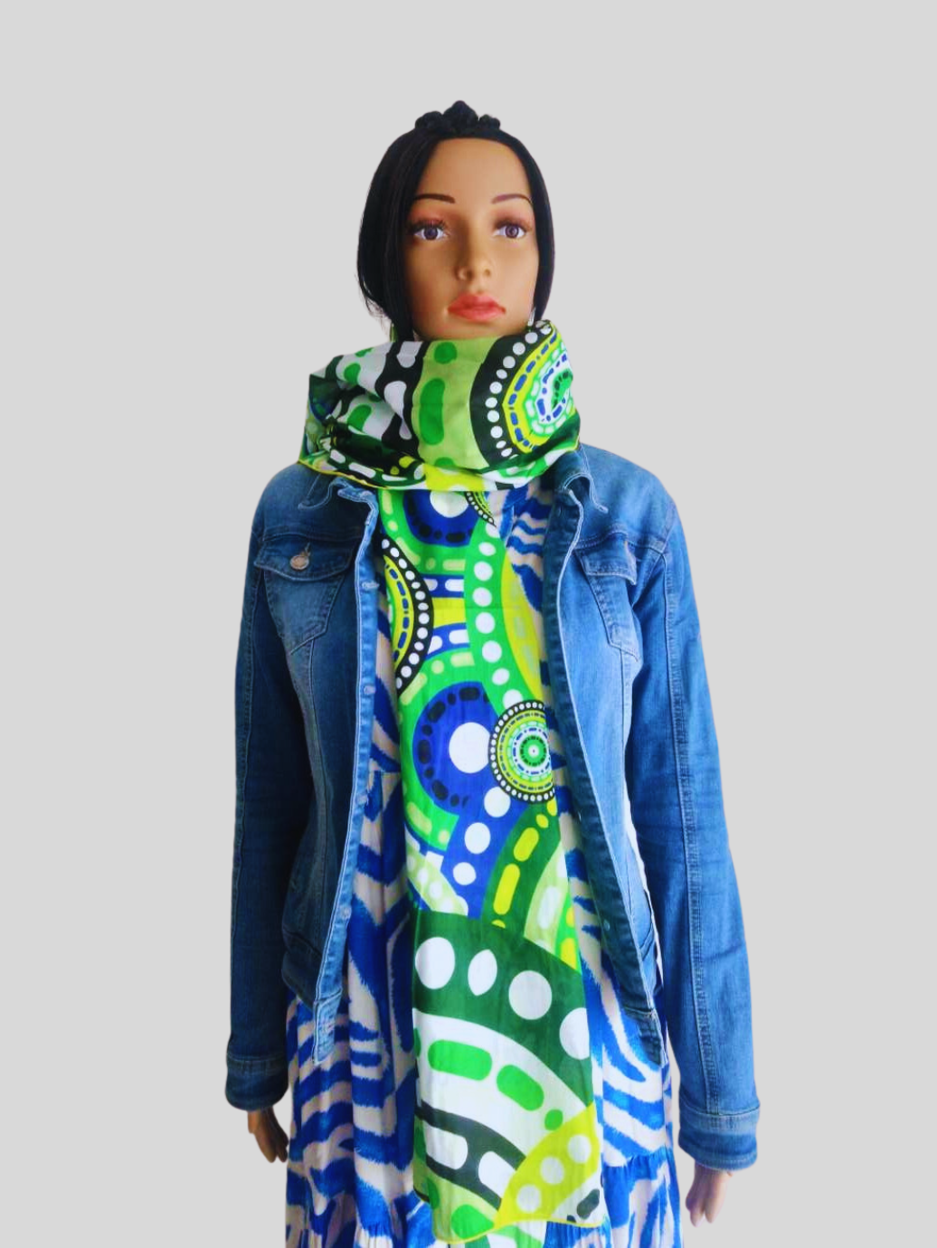Foulard VERT imprimé