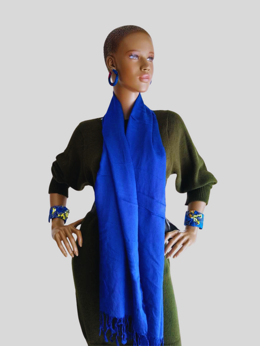 Foulard BLEU ÉLECTRIQUE en coton